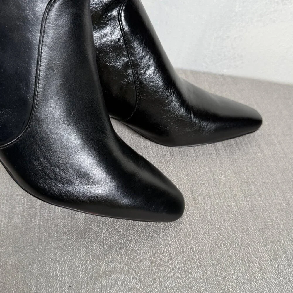 Madewell The Dimes Kitten-Heel Boot in Crinkle Leather NN026 Modern Elegance